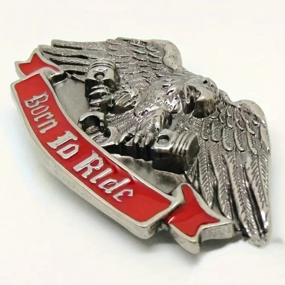 New Live to Ride eagle biker belt buckle fits 1.5" belt buckles